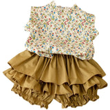 Mini Fashion™ - Zomerse Bloemen - Bloemenprint Top & Rok