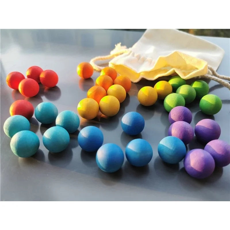 Rainbow Balls™ – Houten Ballen Regenboog