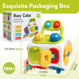 Montessori Busy Cube™ – Handig voor onderweg – Sensorische Kubus