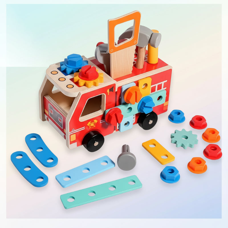 BuildRescue – Educatief & Creatief – Houten Brandweerwagen