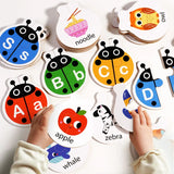 Wooden Letter Matching Game – Leren & Spel – Alfabet Puzzel