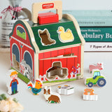 Farm Sort™ – Kleur & Vormplezier – Houten Boerderij Sorteerspel