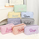 Striped Name Pouch – Gepersonaliseerd & Stijlvol – Make-up Tas