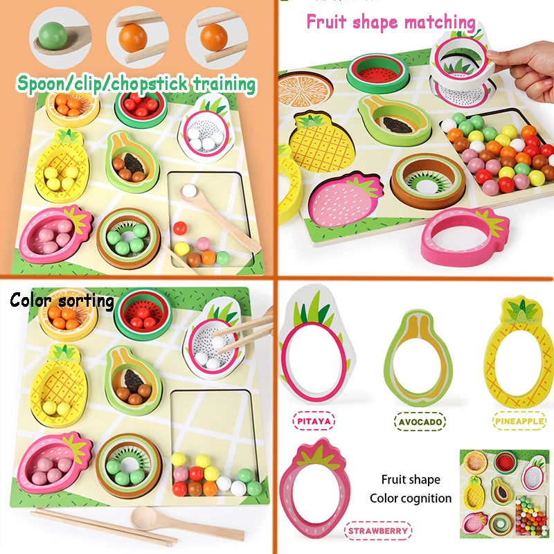 Toddler Clips™ - Fruit & Vorm Match - Sorteerspel