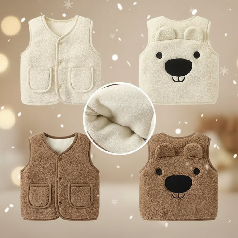 Baby Bear Fleece Vest – Warm & Zacht – Kinder Beer Vest