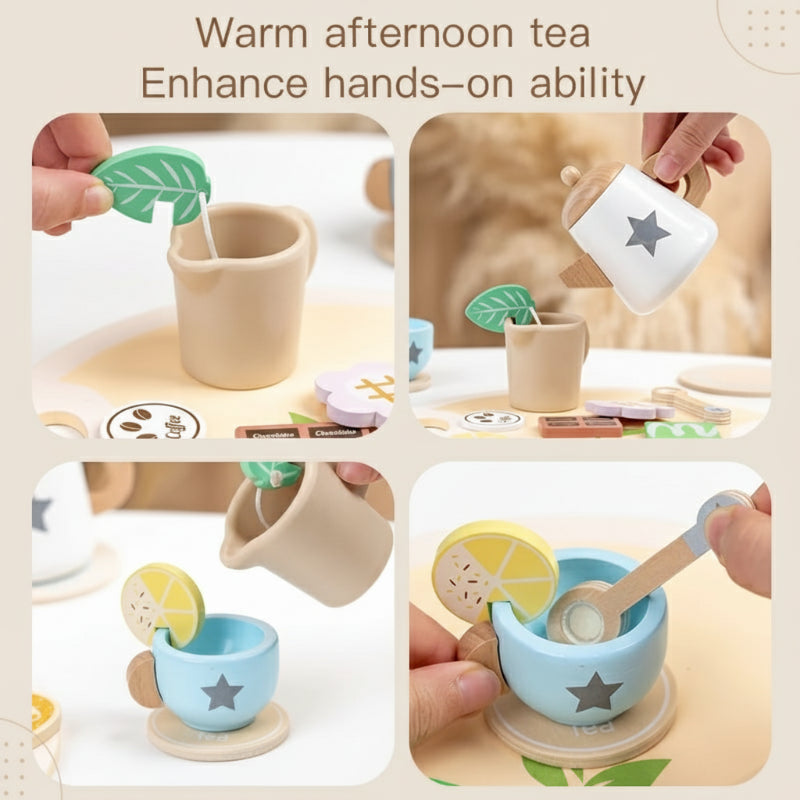 Woods – Simpel & Charmant – Houten Theeset voor Kinderen