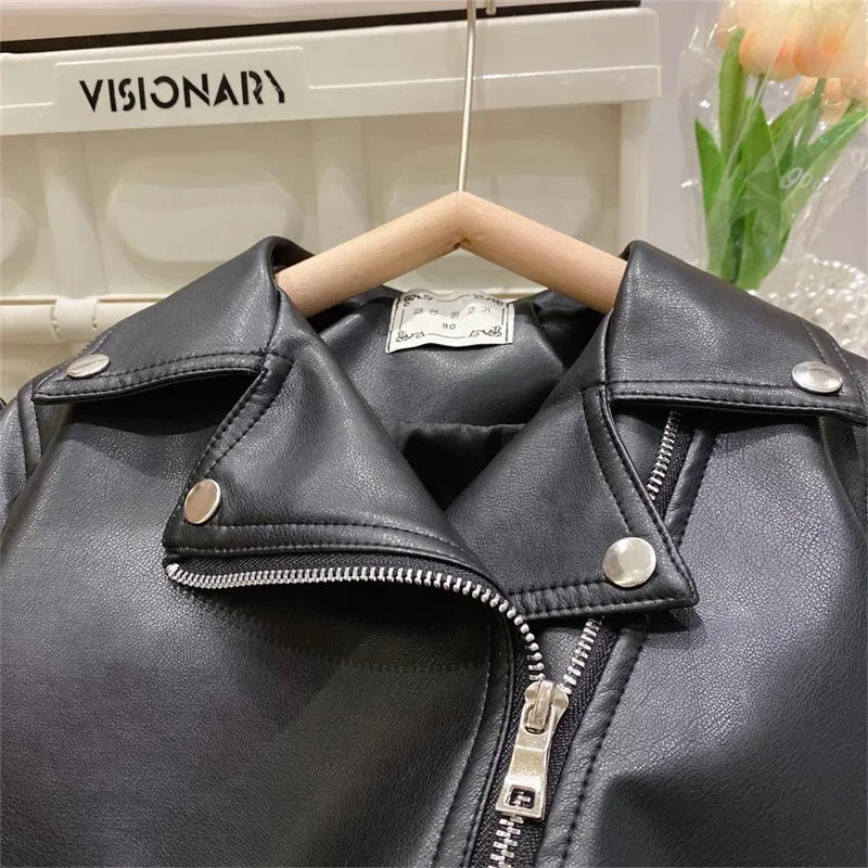 Girls Leather Jacket – Stoer & Stijlvol – Leren Kinder Jas