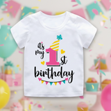 Birthday Graphic Tee – Schattig & Luchtig – Verjaardag Kinder T-shirt