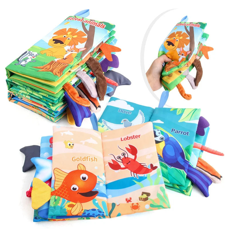 Soft Tail Book™ – Zachte Staartpret – Sensorisch Dieren Babyboekje