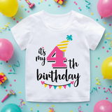 Birthday Graphic Tee – Schattig & Luchtig – Verjaardag Kinder T-shirt