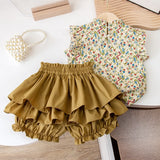 Mini Fashion™ - Zomerse Bloemen - Bloemenprint Top & Rok