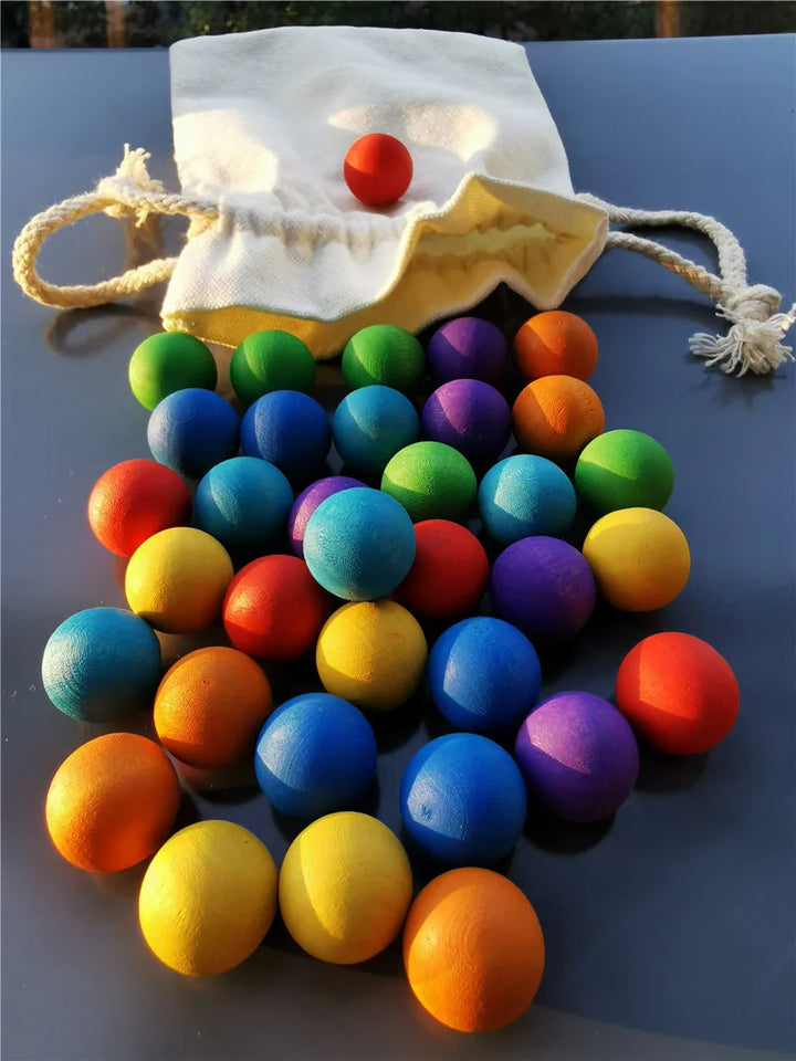 Rainbow Balls™ – Houten Ballen Regenboog