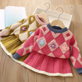 Mini Fashion™ - Heerlijk Warm - Vintage Gebreide Pullover & Rok