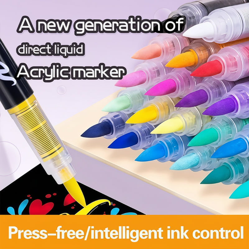 ColorCraft – Creatief & Duurzaam – Acrylmarkers met penseelpunt