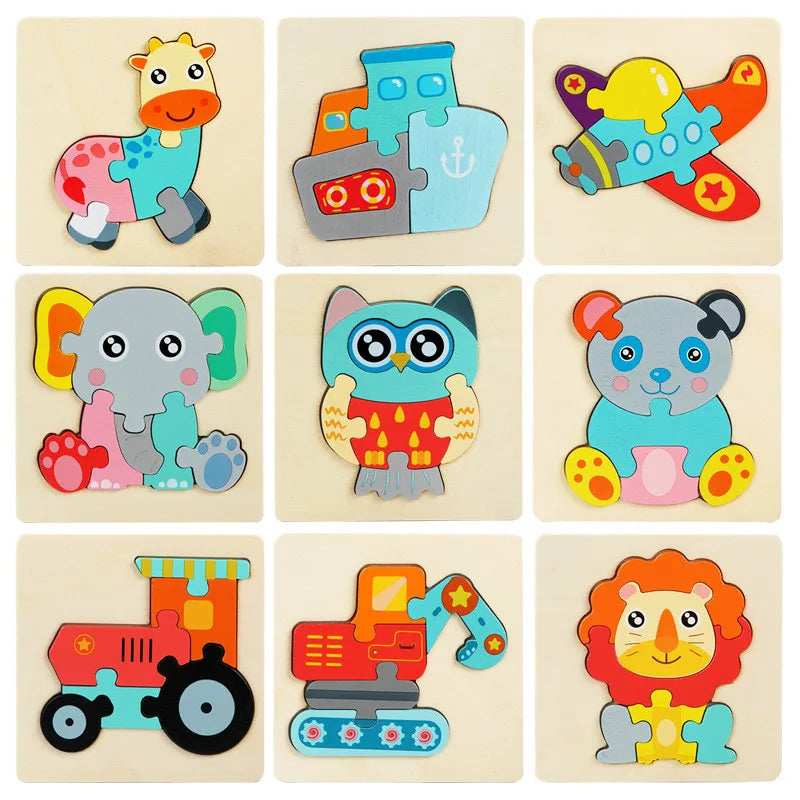 3D Wooden Puzzle™ - Speels Dierenavontuur - Legpuzzel