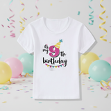 Birthday Graphic Tee – Schattig & Luchtig – Verjaardag Kinder T-shirt