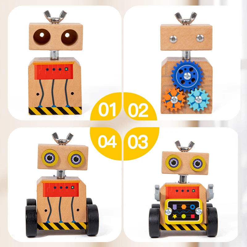 Woods™ - Bouw & Speel - Houten Constructie Robot