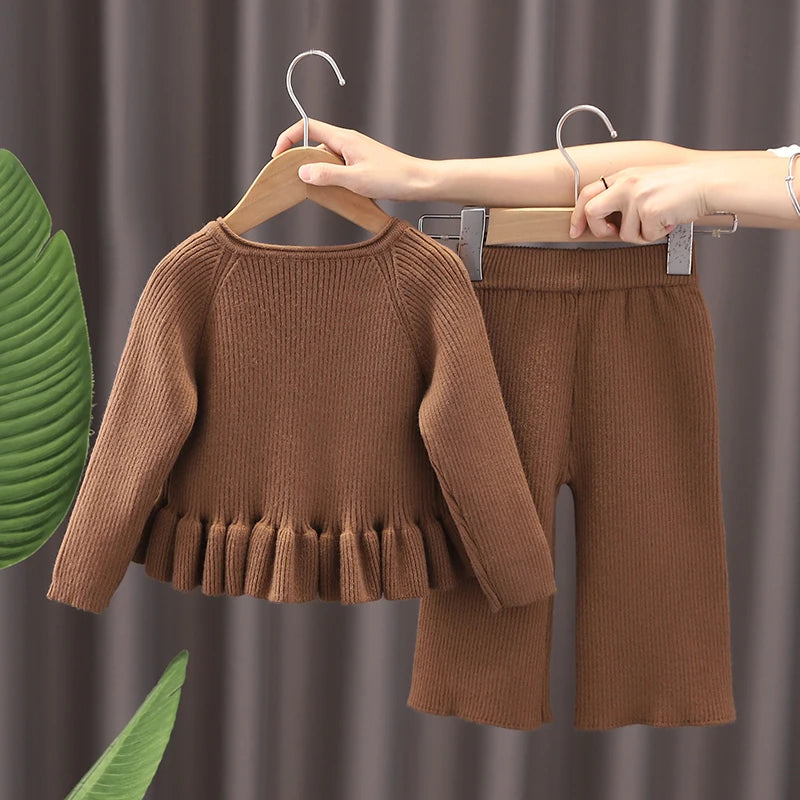 Mini Fashion™ - Tweedelige Winter Set met Beertjes