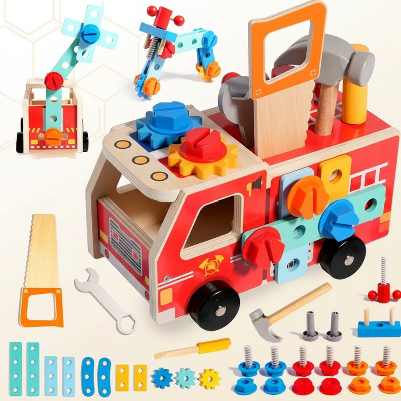 BuildRescue – Educatief & Creatief – Houten Brandweerwagen