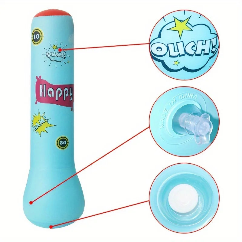 BopBag – Leuk & Actief – Opblaasbare Bokszak met handschoenen