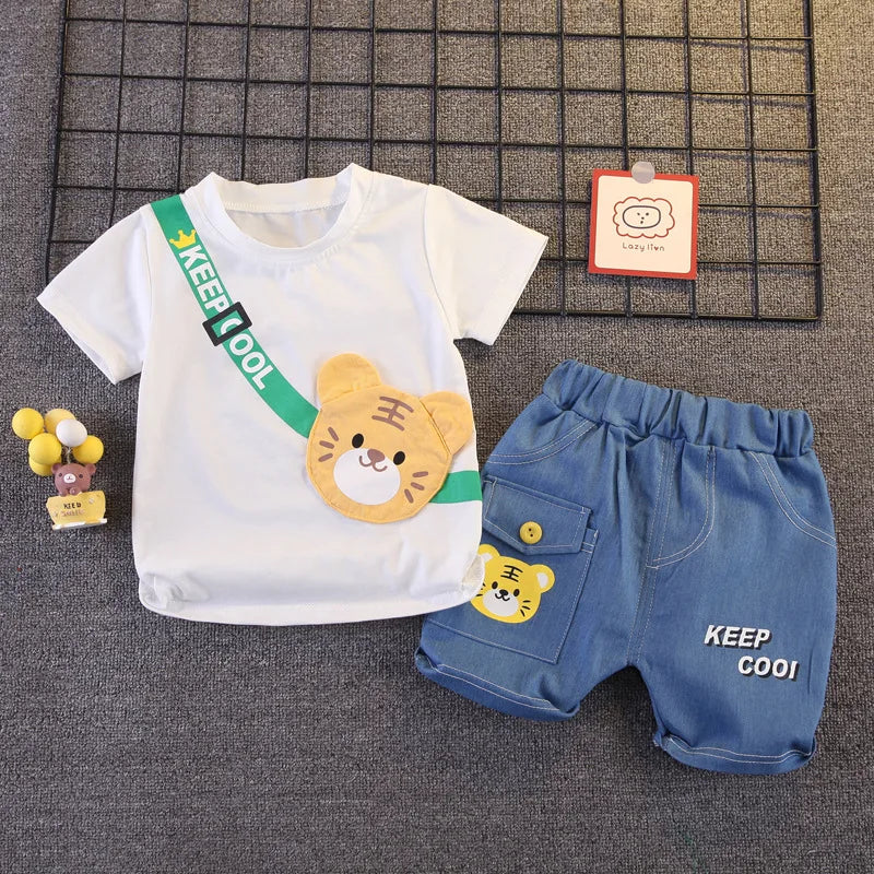Mini Fashion™ - Dierenprint - Katoenen Kledingset