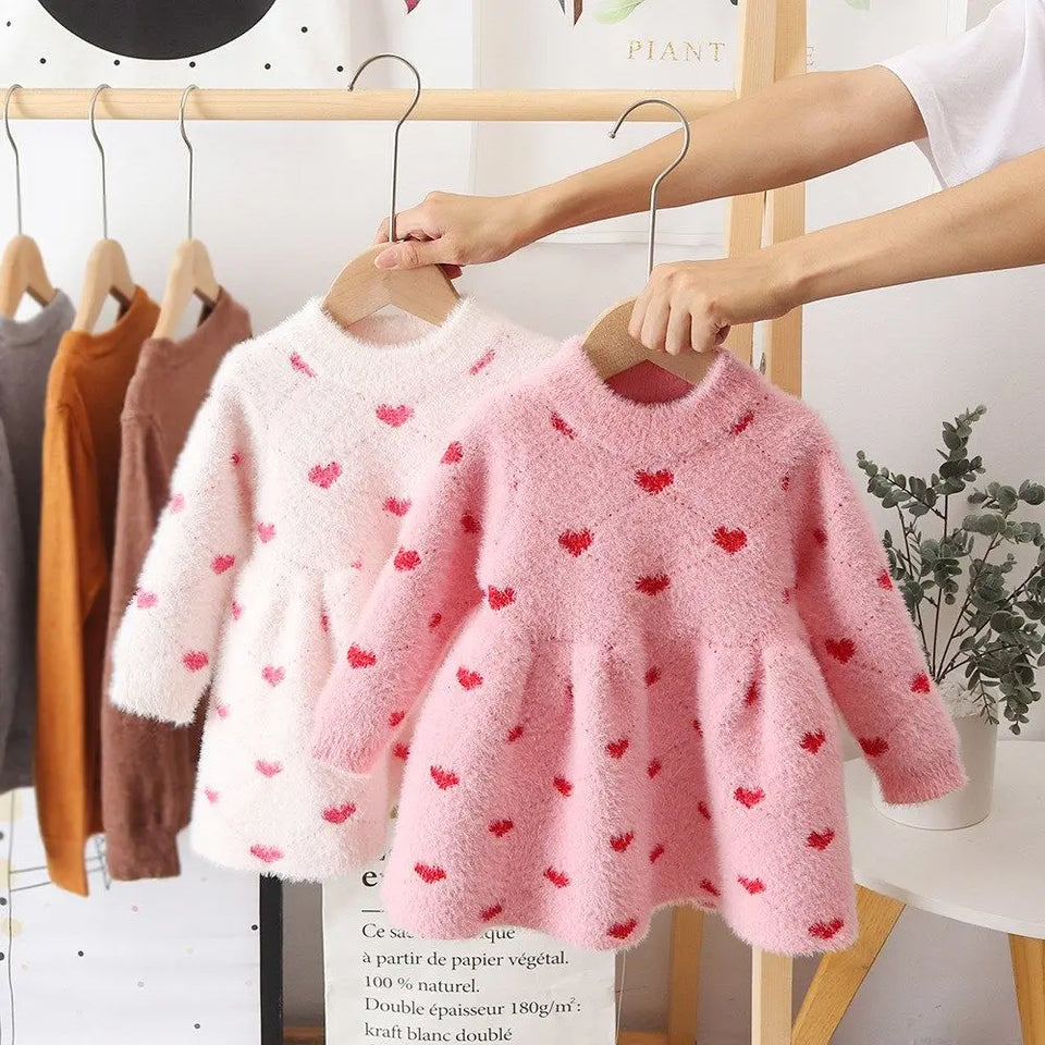 Mini Fashion™ - Lekker Warm - Fleece Jurk