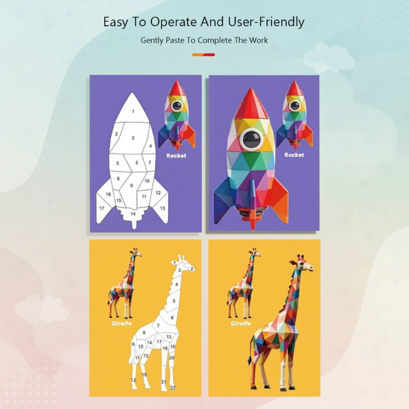 3D Sticker Puzzle – Creatief & Leerzaam – Geometrische 3D puzzel