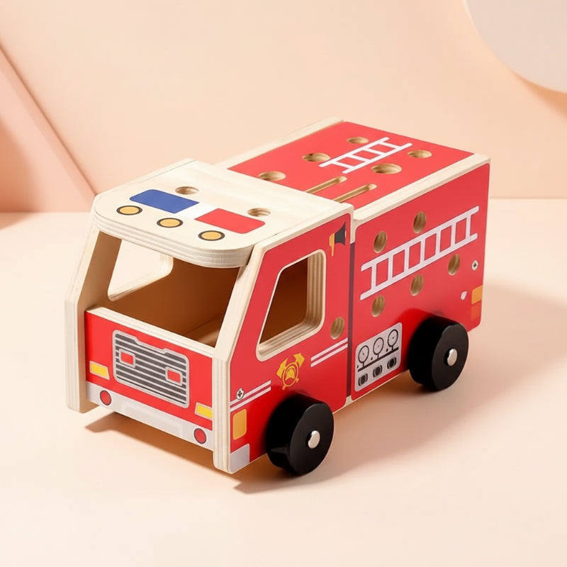 BuildRescue – Educatief & Creatief – Houten Brandweerwagen