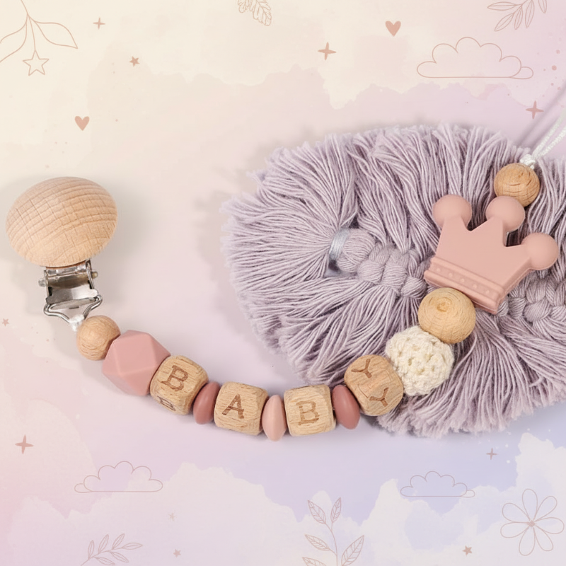 Personalized Pacifier Chain – Veilig & Stijlvol - Gepersonaliseerde fopspeenketting