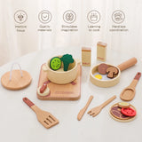 Woods™ - Mini-Chefs Aan Zet - Houten Speelkeuken Set