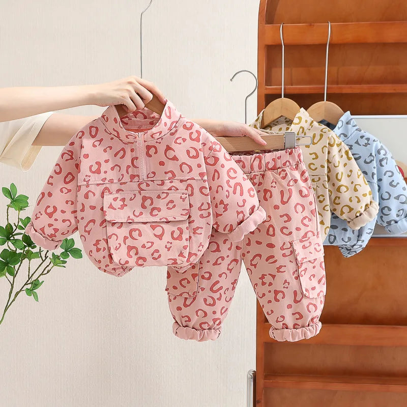 Mini Fashion™ - Coole Luipaard Print - 2-Delige Kledingset