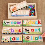 AlphaPuzzle – Engelse woordjes leren – Houten Spelling Puzzel