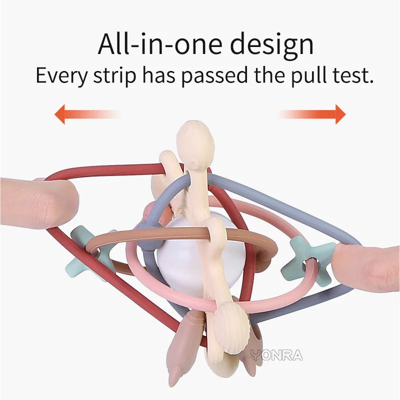 Sensory Rattle Ball™ – Zachte Grijpret – Baby Siliconen Bijtspeelgoed