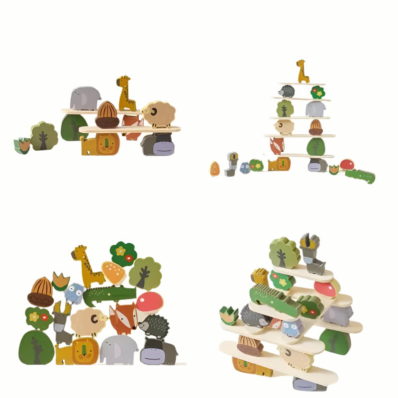 Animal Stackers™ - Slim Stapelen - Hout  Dieren Stapelspeelgoed