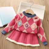 Mini Fashion™ - Heerlijk Warm - Vintage Gebreide Pullover & Rok