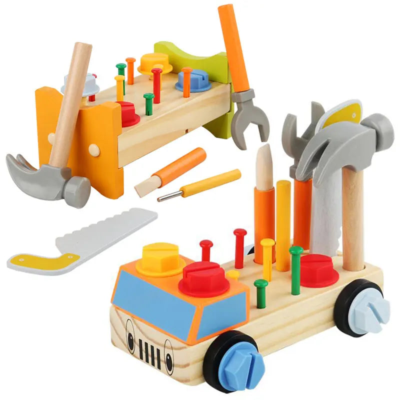 Woods™ - Draai & Leer - Montessori Auto Schroefbord