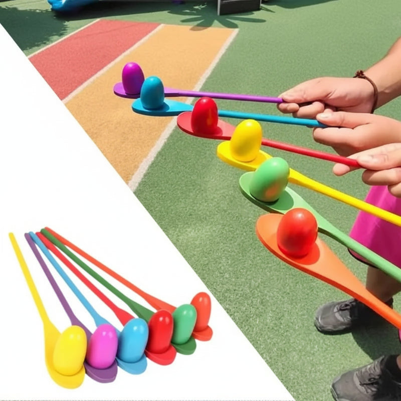 Wooden Egg Spoon Game – Motoriek & Leren – Eierrace Balans Spel