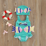 Mini Fashion™ - Leuk Vissenprintje - Meisjes Badpak