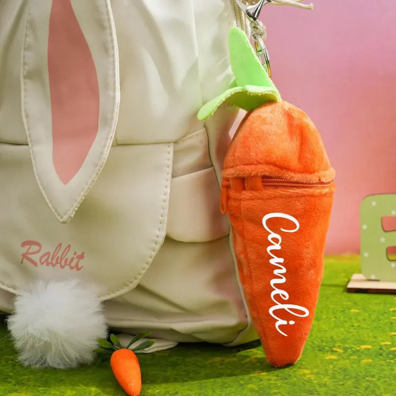 Personalized Bunny – Ultiem Paascadeau - Pluche wortelkonijn met naam