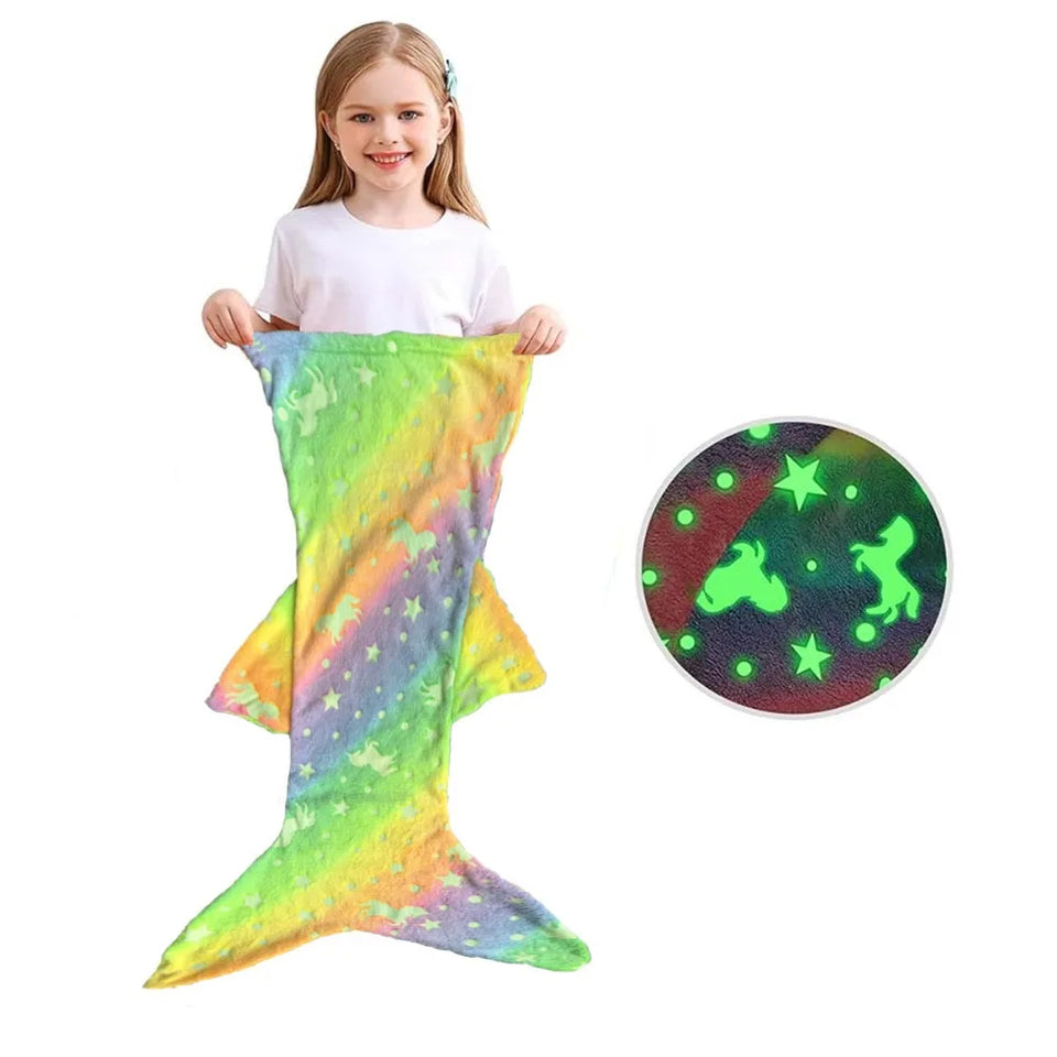 Mini Fashion™ - Glow in the Dark - Zeemeermin Slaapzak