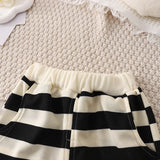 Mini Fashion™ - Streepjespret - Katoenen Kledingsetje