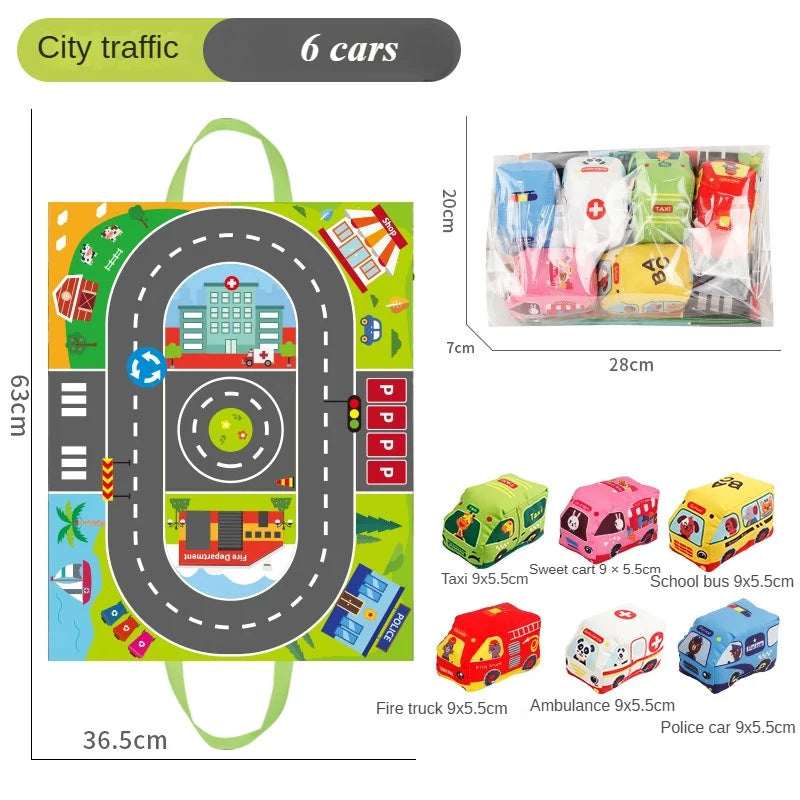 Car Playmat™ - Cartoon Avonturen - Auto Speelmat
