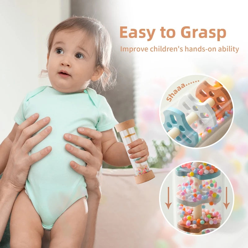 Baby Rain Stick™ – Magisch Regenmuziekje – Zintuiglijk Speelgoed