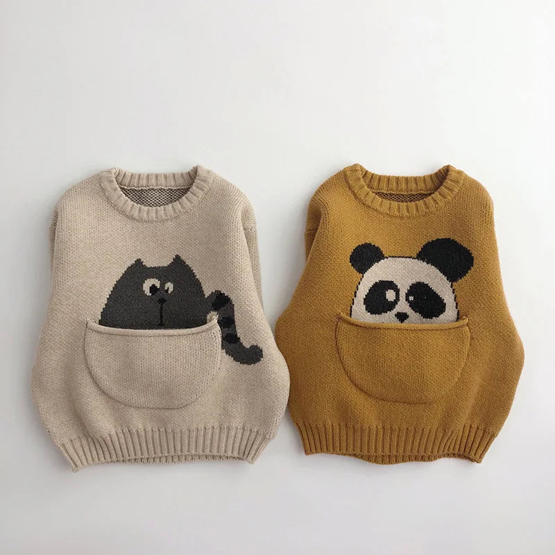 Mini Fashion™ - Leuke Print met Buidel - Dieren Trui