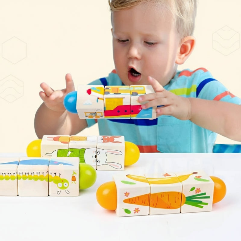 WoodiTurn – Leerzaam & Leuk – Roterende Puzzel