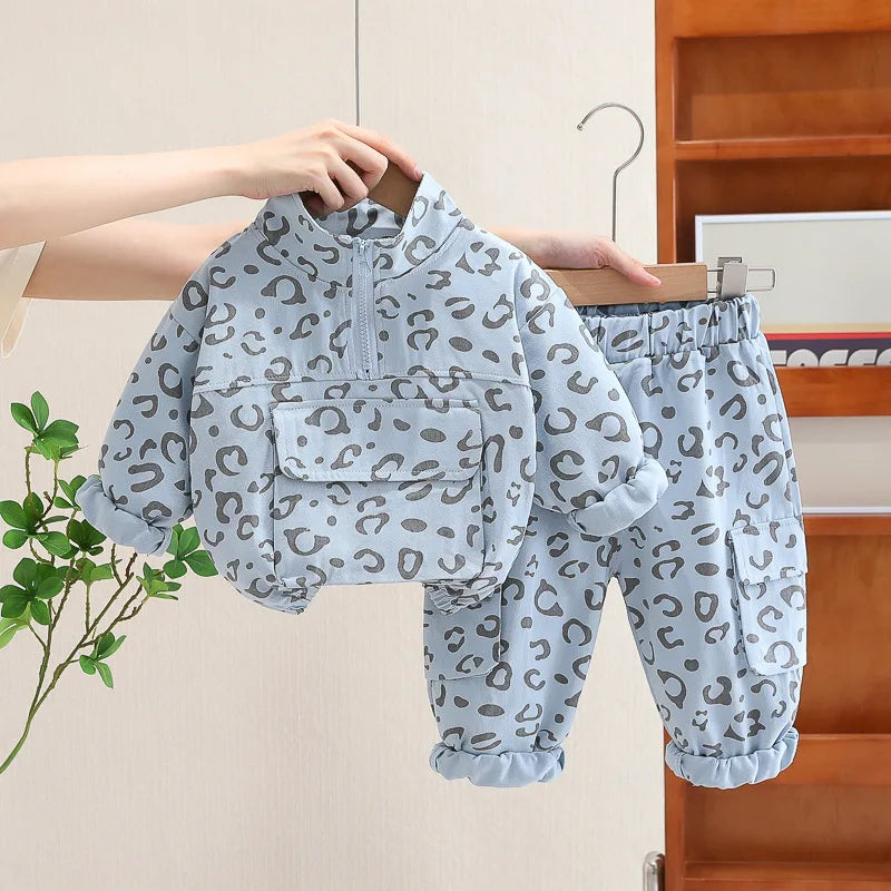 Mini Fashion™ - Coole Luipaard Print - 2-Delige Kledingset