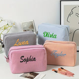Striped Name Pouch – Gepersonaliseerd & Stijlvol – Make-up Tas