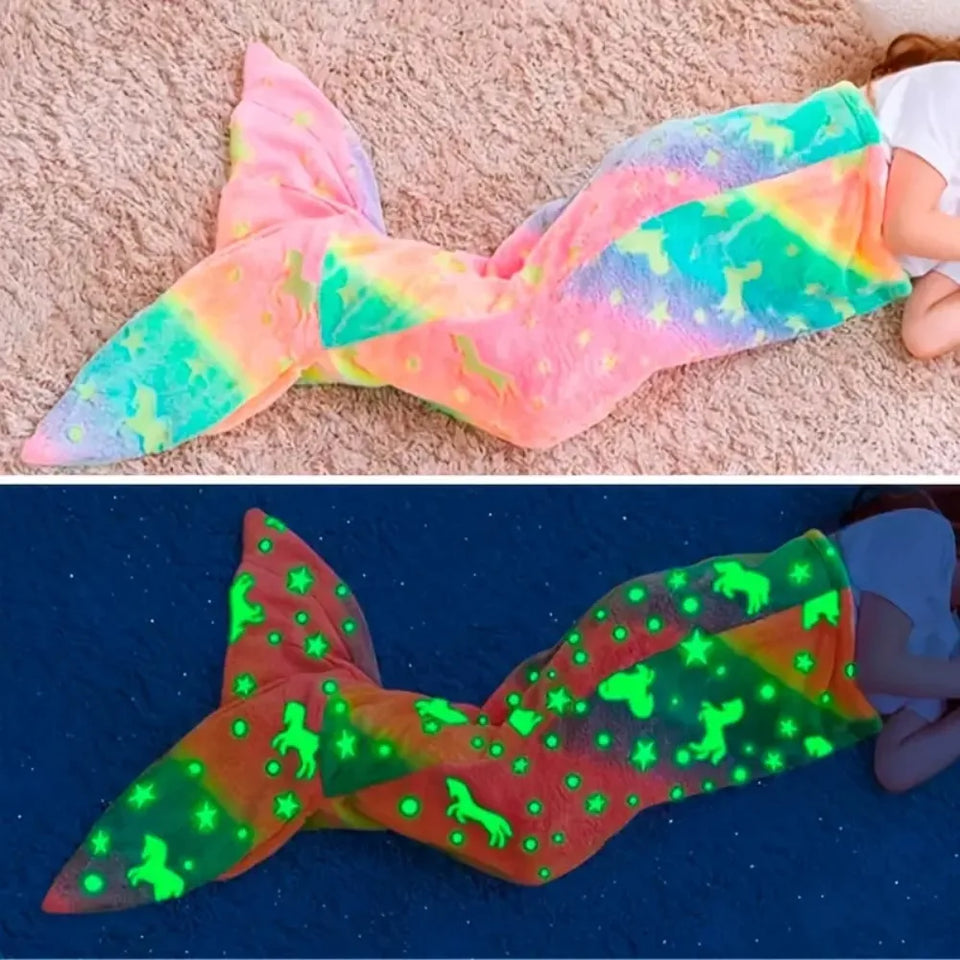 Mini Fashion™ - Glow in the Dark - Zeemeermin Slaapzak