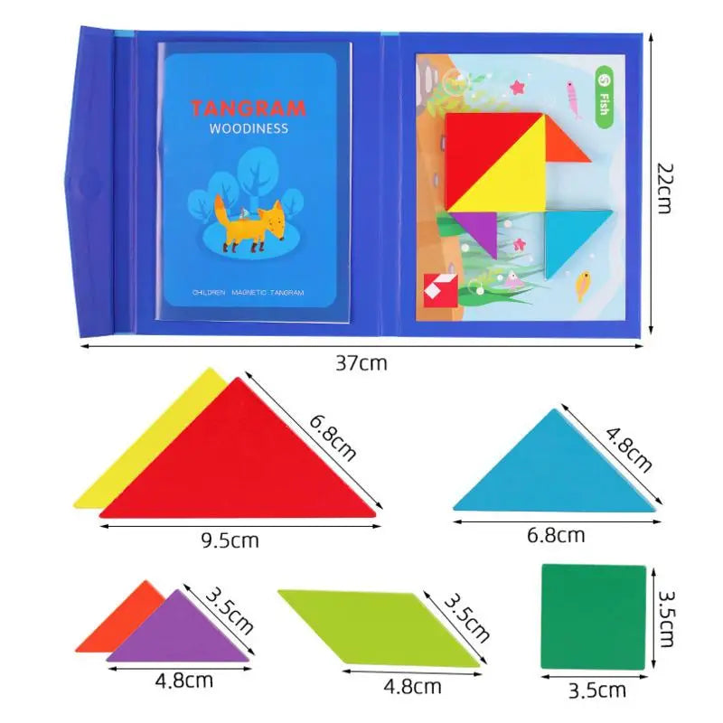 Woods™ - Stimuleer Logisch denken - Houten Tangram Puzzel