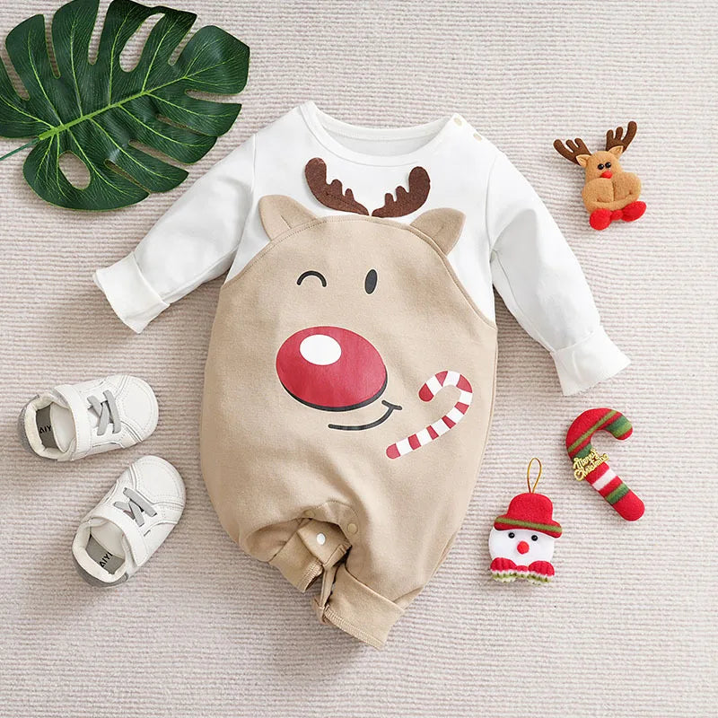 Mini Fashion™ - Zacht Materiaal - Baby Kerstkostuum